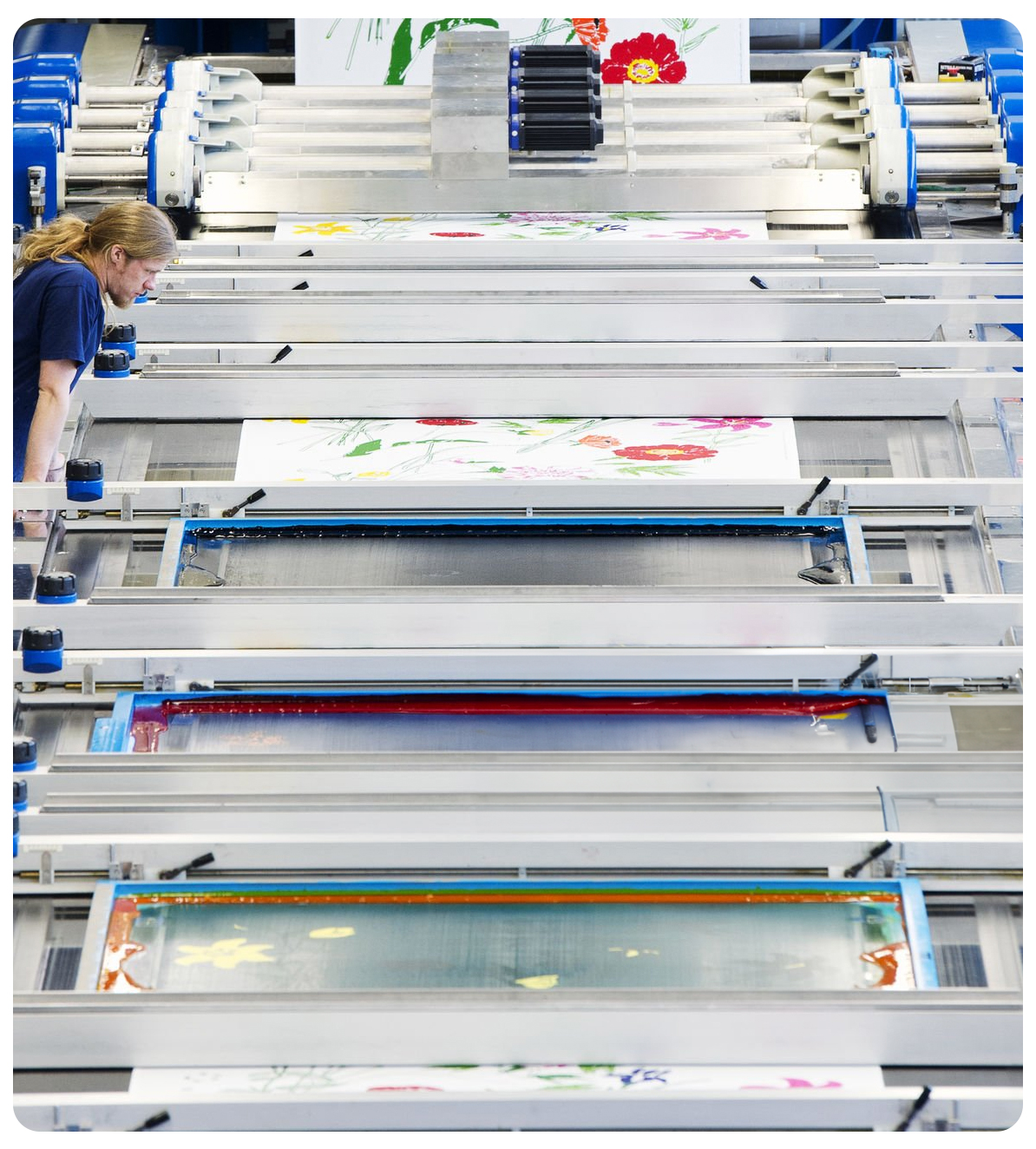 Water based printing soft hand feel design on premium cotton activewear garment