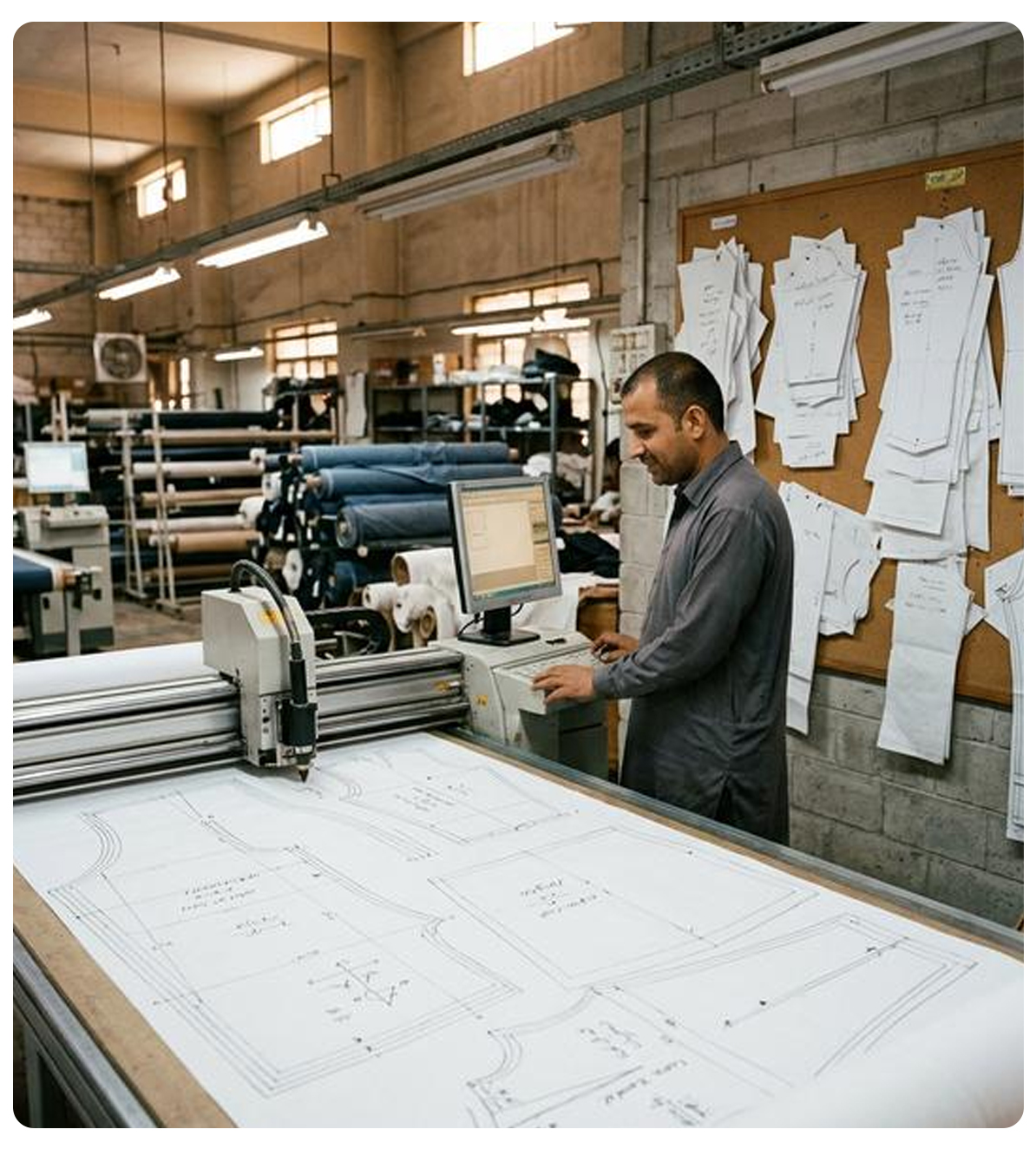 Custom garment pattern development for private label apparel