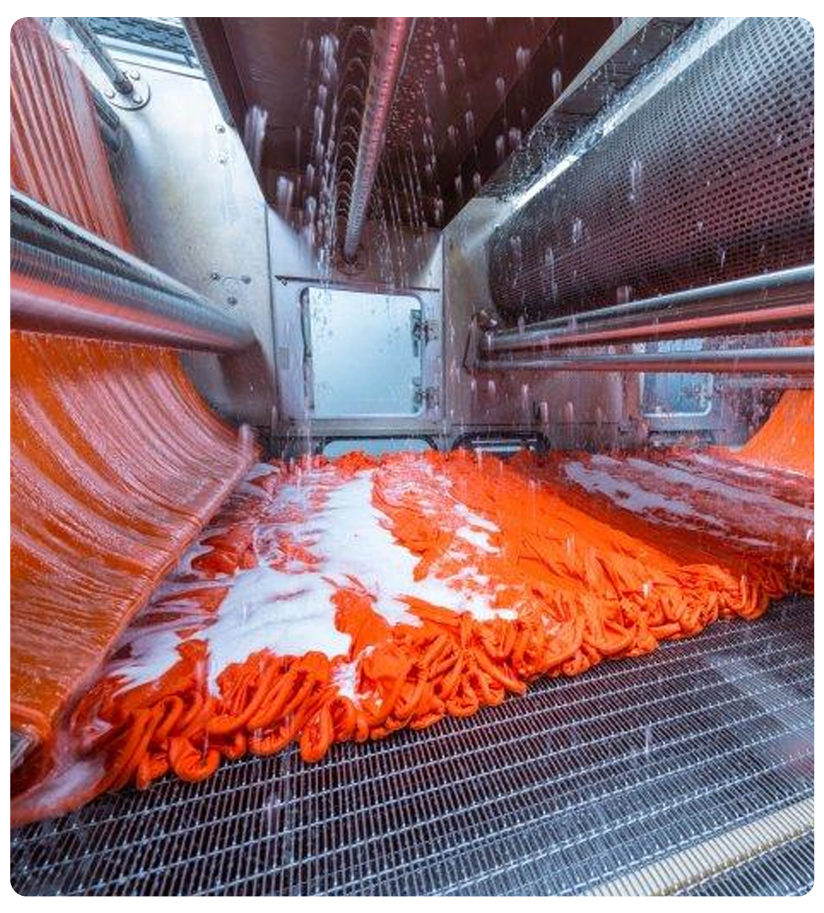 Fabric washing and textile finishing process