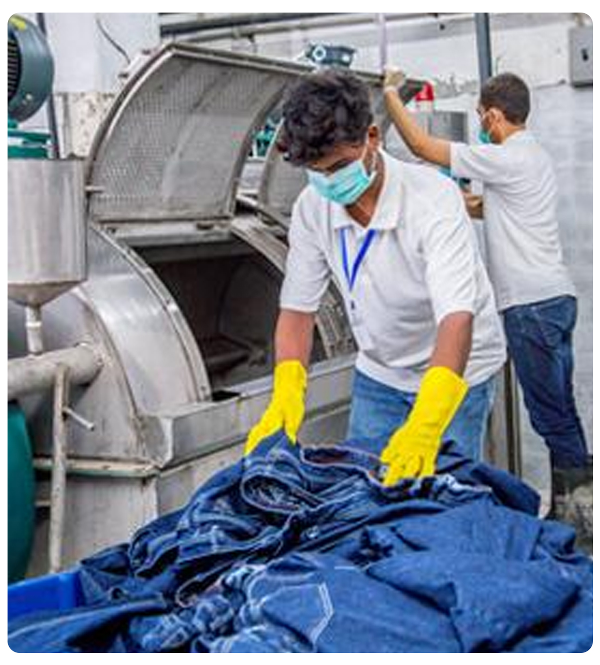 Stone washed garment finishing process